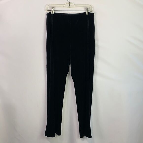 Giorgio Armani black velvet stretch slacks - Picture 1 of 7